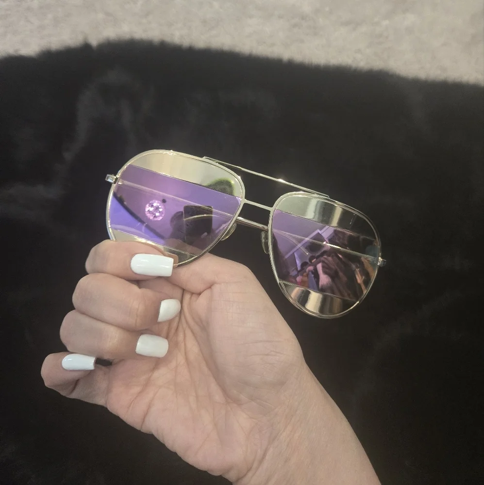 Dior Pink And Gold Aviator Sunglasses - Picture 3 of 12